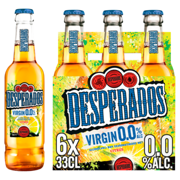 1+1 gratis | Desperados Virgin 0.0 Bier Fles 6 x 33cl Aanbieding bij Jumbo