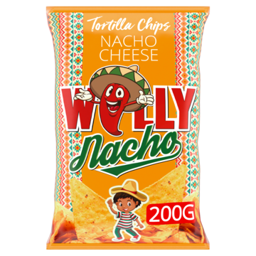 Willy Nacho Tortilla Chips Nacho Cheese 200g
