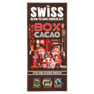 Swiss 80 Cacao Extra Dark Delicious Chocolate 100g