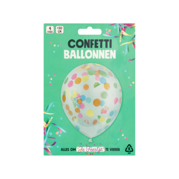 Gemoedsrust Onnodig Meestal Confetti Ballonnen 4 Stuks bestellen? - Huishouden, dieren, servicebalie —  Jumbo Supermarkten