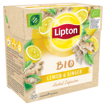 Lipton Thee BIO Lemon & Ginger 20 Stuks