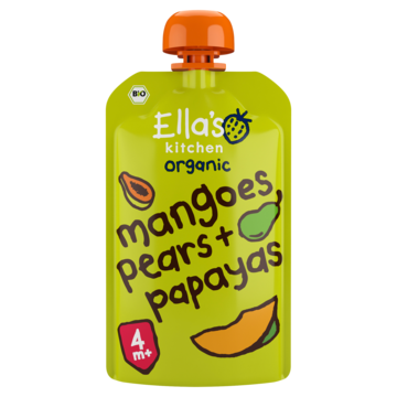 Ella's Kitchen Mango's, peren + papaya's 4+ biologisch 120g