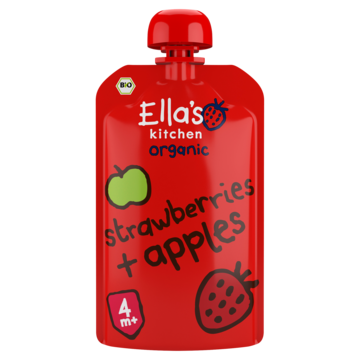 Ella's Kitchen Aardbeien + appels 4+ biologisch 120g