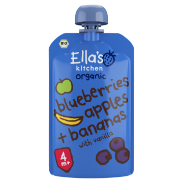 Ella's Kitchen Blauwe bessen, appels, bananen 4+ biologisch 120g