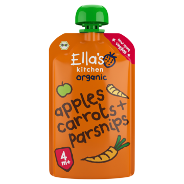 Ella's Kitchen Wortels, appels + pastinaak 4+ biologisch 120g