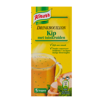 Knorr Drinkbouillon Kip met Tuinkruiden 5 x 6, 1g