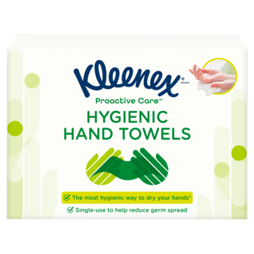 Kleenex Proactive Care Hygienic Papieren handdoeken 3-laags 96 Stuks