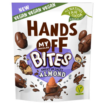 Hands Off My Chocolate Vegan Bites Almond zak 130g