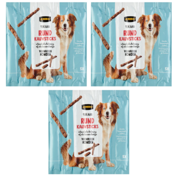 Nobby Munchy Kauwsticks Mix – 5 Verpakkingen, 30 Stuks, 13 Cm, 100% Gedroogde Runderhuid, Vetarm, Ideaal Als Beloning