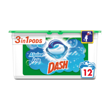 Dash 3in1 Pods Alpine 12 Wasbeurten Gebruiksvriendelijk