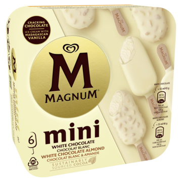 Magnum Mini IJs White Chocolate + White Almond 6 x 55ml