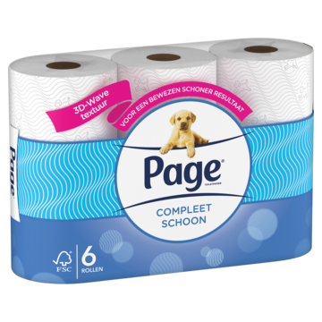 Page Compleet Schoon toiletpapier - 6 rol