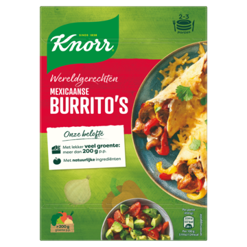 Knorr Wereldgerechten Maaltijdpakket Mexicaanse Burrito's 228g