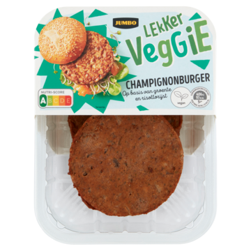 Jumbo Lekker Veggie Champignonburger Vegan 160g