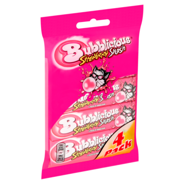 Bubblicious kauwgom Strawberry Splash 4 x 38g