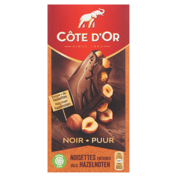 Côte d'Or Bloc Puur Chocolade Reep Hele Hazelnoten 180g