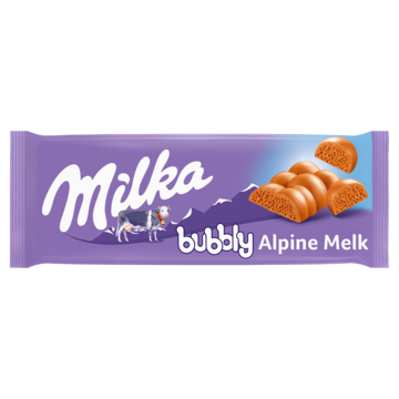 Milka Bubbly Chocolade Reep Alpenmelk 100g