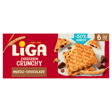 LiGa Evergreen Crunchy Koeken Muesli-Chocolade 225g