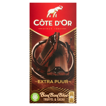 Côte d'Or Extra Puur BonBonBloc chocolade reep Truffel & Cacao 190g