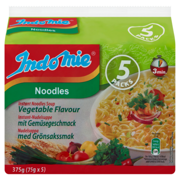 Indomie Instant Noodles Soup Vegetable Flavour 5 x 75g