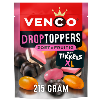 Venco Droptoppers Fruitig 215g