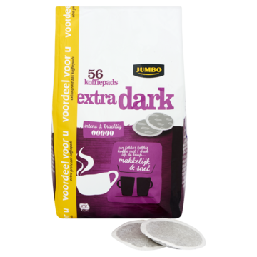 Jumbo Extra Dark Koffiepads Voordeelverpakking 56 Stuks