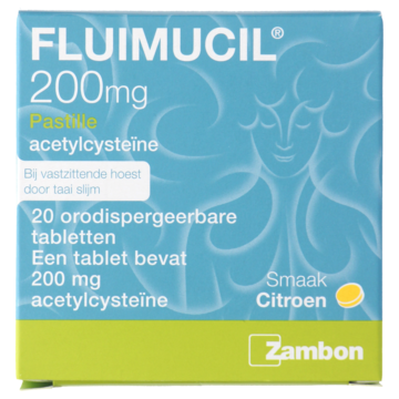 Fluimucil Pastille bij hoesten 200 mg, 20 stuks