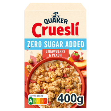 Quaker Cruesli Zero Sugar Added Strawberry Peach 400gr