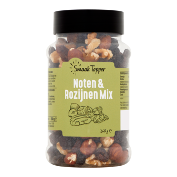 Smaak Topper Noten Rozijnen Mix 260 G Bij Jumbo smaak topper kopen in de aanbieding