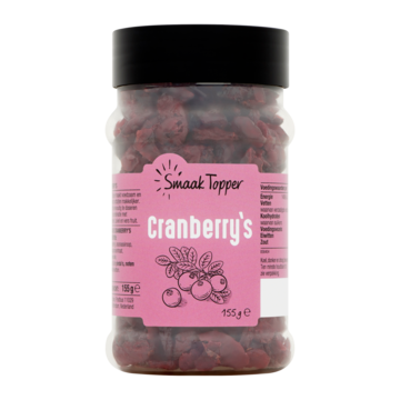 Smaak Topper Cranberrys 155 G Bij Jumbo smaak topper kopen in de aanbieding