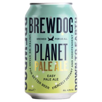 BrewDog Planet Pale Ale Aanbieding bij Jumbo | Alcoholhoudend 4 losse flesjes of blikjes M.u.v. geschenkverpakkingen