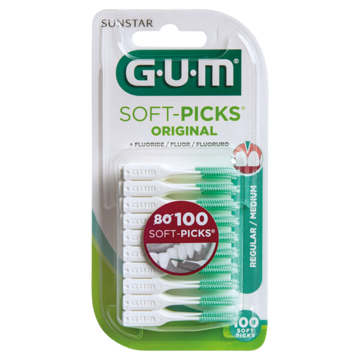 GUM Soft-Picks Original Regular / Medium 100 Stuks