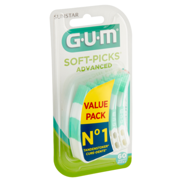GUM Soft-Picks Advanced Regular / Medium Tandenstoker Value Pack 60 Stuks