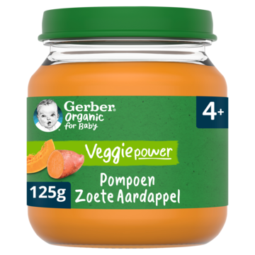 Gerber® Veggie Power Pompoen Zoete Aardappel 4+