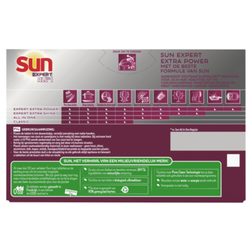 Sun Expert All-in 1 Vaatwastabletten Extra Power 23 tabletten