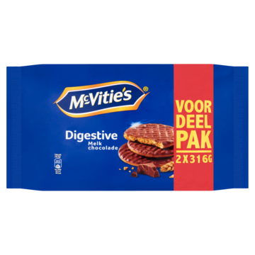 McVitie's Digestive Melk Chocolade Voordeelpak 2 x 316g