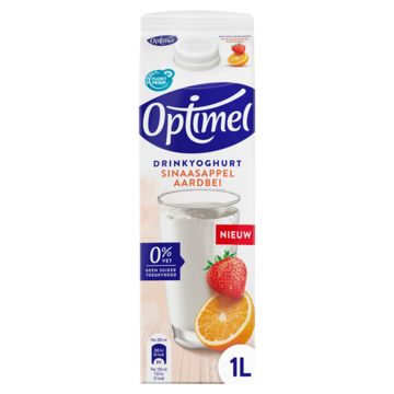 Optimel Drinkyoghurt sinaasappel aardbei 0% vet 1 x 1L