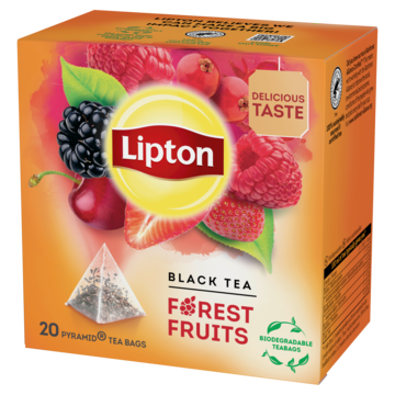 Lipton Zwarte Thee Forest Fruits 4 x 20 stuks 