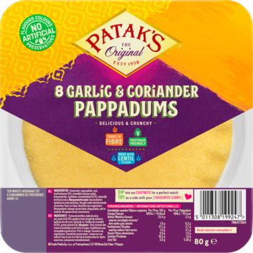 Pappadums Garlic Coriander