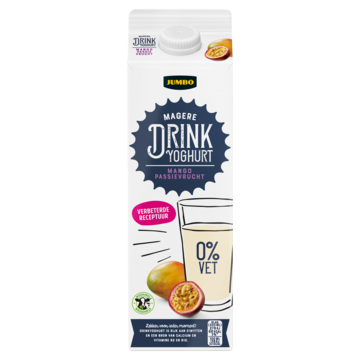 Jumbo Drinkyoghurt Mango/ Passievrucht 0% Vet 1L