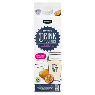Jumbo Drinkyoghurt Mango/ Passievrucht 0% Vet 1L