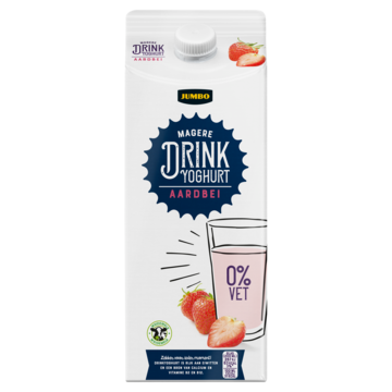 Jumbo Drinkyoghurt Aardbei 0% Vet 1, 5L