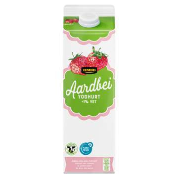 Jumbo Magere Yoghurt Aardbeien 0,1% Vet 1L