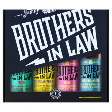 Brothers in Law - Cadeauverpakking - Fles - 4 x 330ML