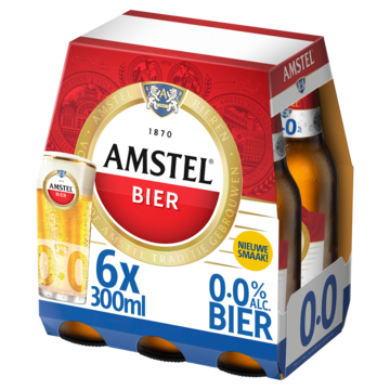 Amstel 0.0 bier fles 6 x 30cl