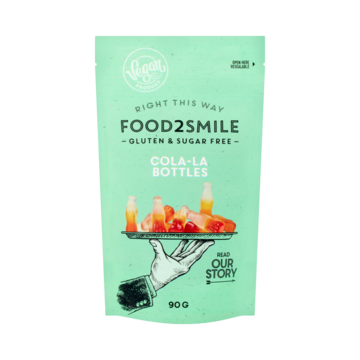 Food2Smile Cola-La Bottles Gluten- en Suikervrij 90g