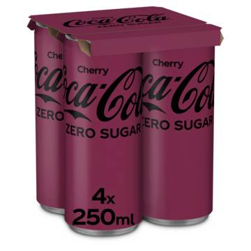 Coca-Cola Zero Sugar Cherry 4 x 250ml