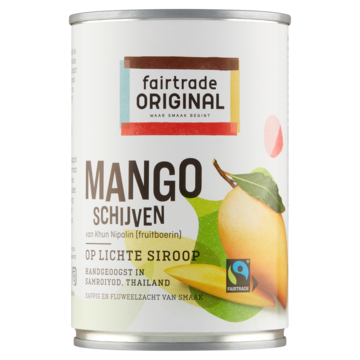 Fairtrade Original Mango Schijven op Lichte Siroop 425g