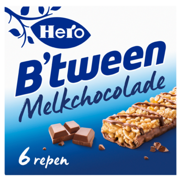Hero B'tween Granenreep Melkchocolade 6 x 25g