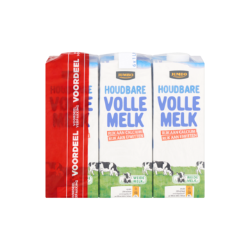 Jumbo Houdbare Volle Melk Voordeelverpakking 6 X 1 L Bij huismerk kopen in de aanbieding